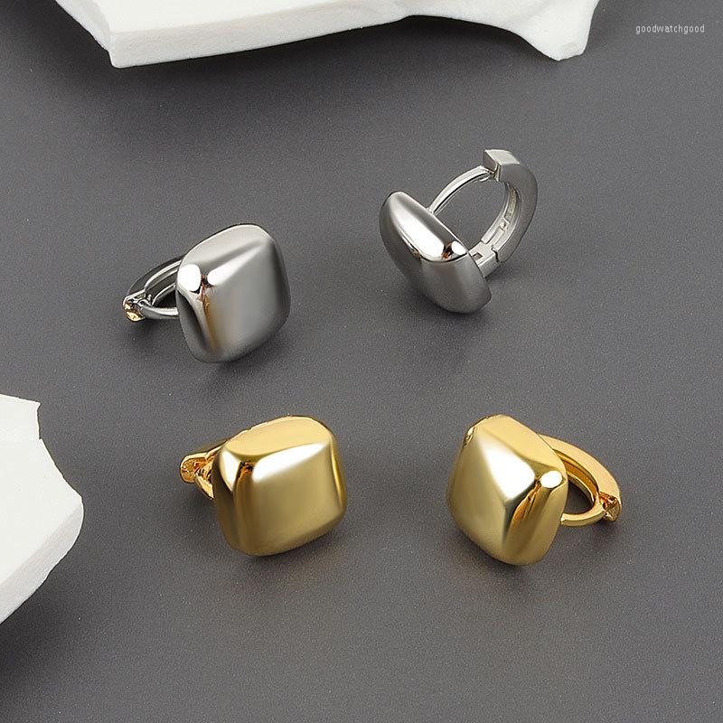 

Hoop Earrings Sam Panda Silver Gold Color Square For Women Girl Gift French Fashion Geometric Jewelry 925 Stamp Dropship Wholesa