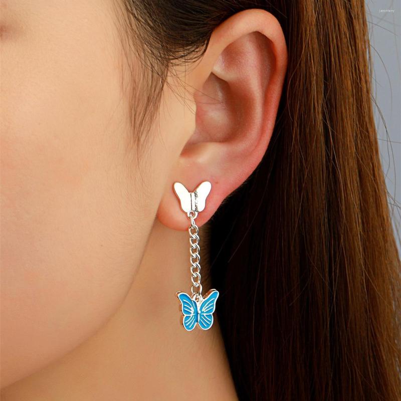 

Dangle Earrings Cute Glitter Butterfly For Women Street Drop Korean Fashion Jewelry Gifts Wedding Gift