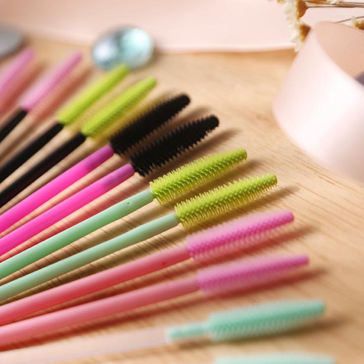 

Makeup Brushes 200bags Silicone Mascara Wands Applicator Disposable Eyelash Towel Shape Brush For Extension Tools