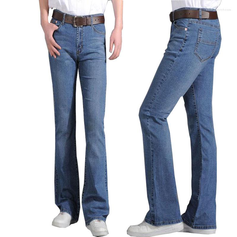 

Men's Jeans Men Men's Micro Horn Stretch Slim Denim Horns Pants Blue Light Classic Design Size 36, Light blue