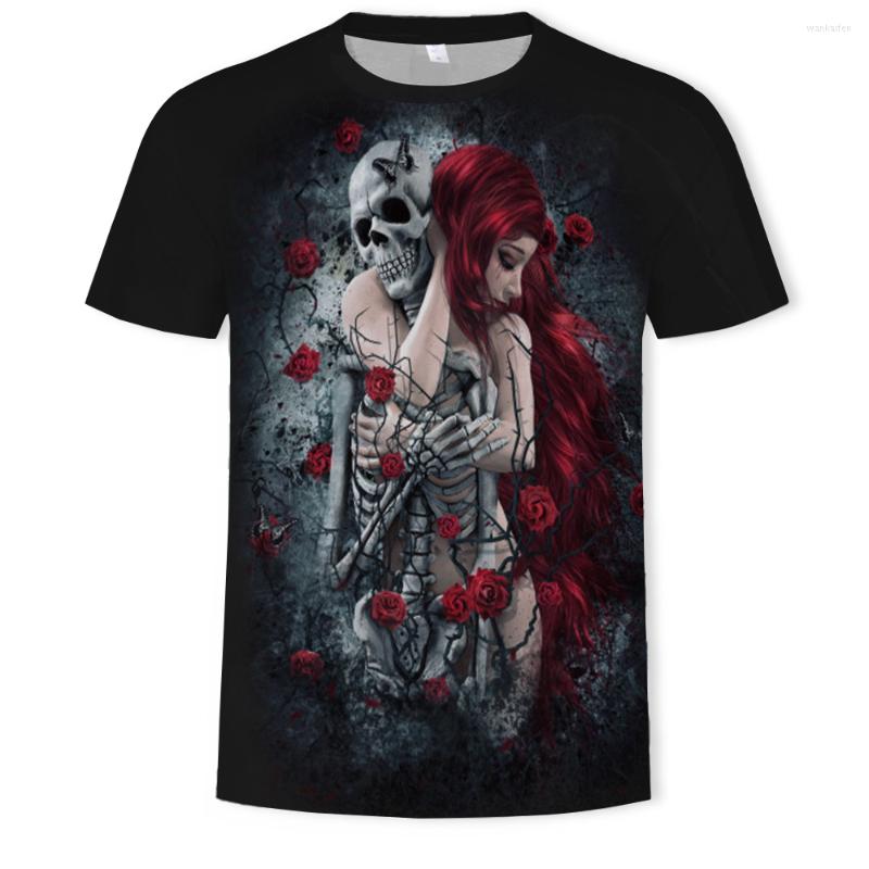 

Men's T Shirts Men's T-shirt Street Style Fashion Products (short Sleeve) 3D Printing Four Seasons Skull Pattern Y2K Clothing, Et5kh222417z