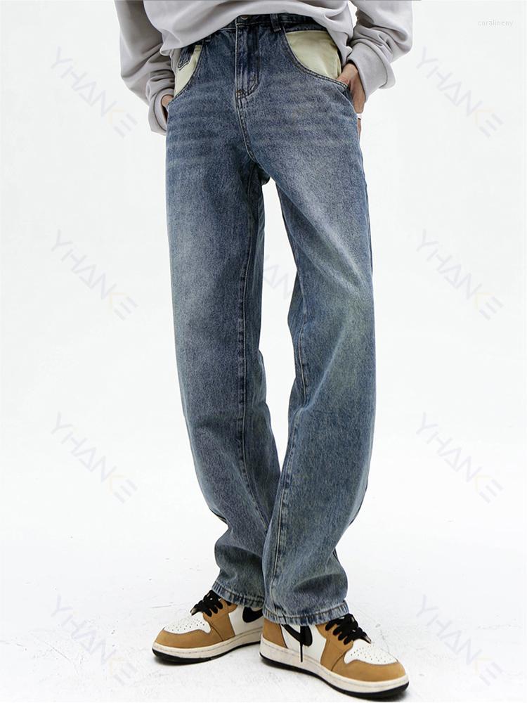 

Men's Jeans Men's Y2k Denim Trousers Loose Straight Legs Casual Pants High Street Fashion Designer Clothing Streetwear Men, 5024