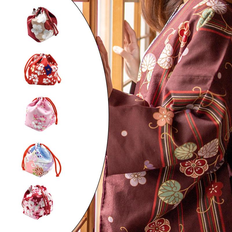 

Shopping Bags Japanese Drawstring Bag Robe Cosplay Travel Coin Purse Lunch Gift Pouch, Pink