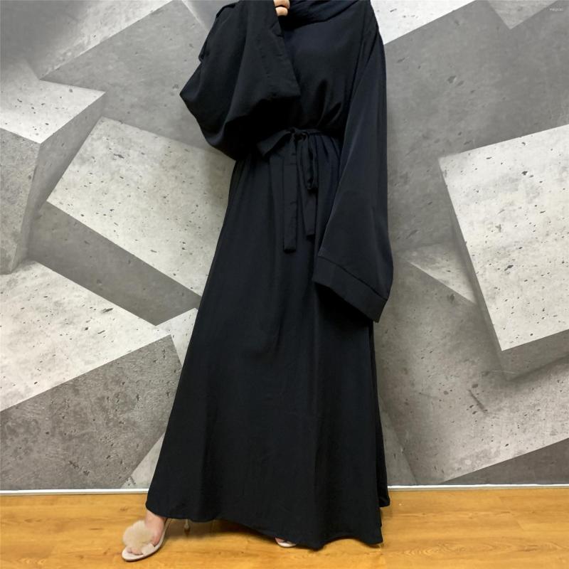 

Ethnic Clothing Eid Mubarak Abaya Ramadan Kaftan Dubai DressTurkey Islam Muslim Arabic Solid Long Dresses Abayas For Women Robe Femme