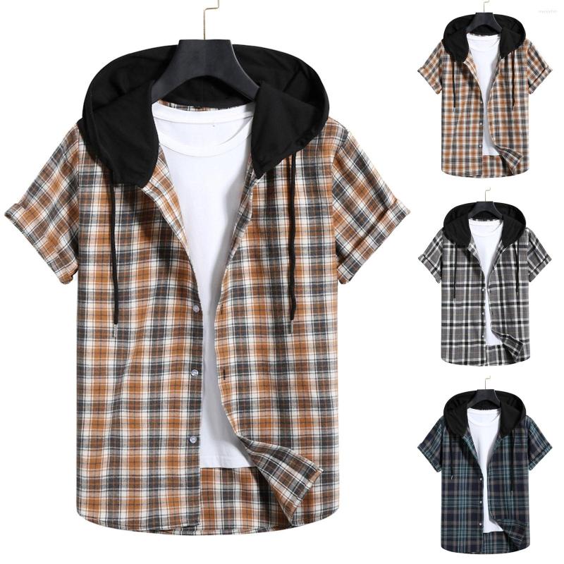 

Men's T Shirts Shirt For Men Short Sleeve Office Fit Top Men's Slim Breathable Art 3d Digital Print Solid Button, Khaki