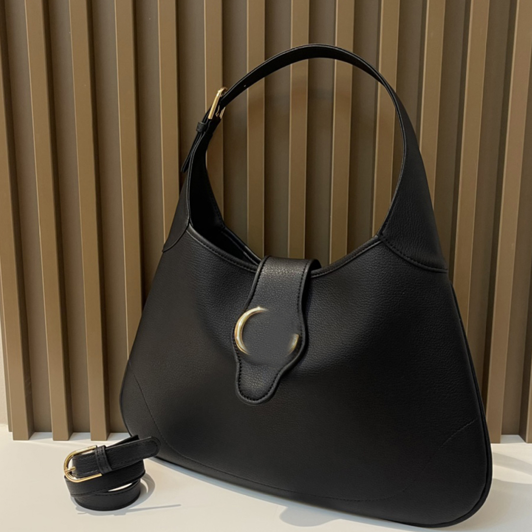 

Designer Bags Golde Letter Logo Hobo Women Underarm Tote Crescent Moon Purse Croissant Handbags, White