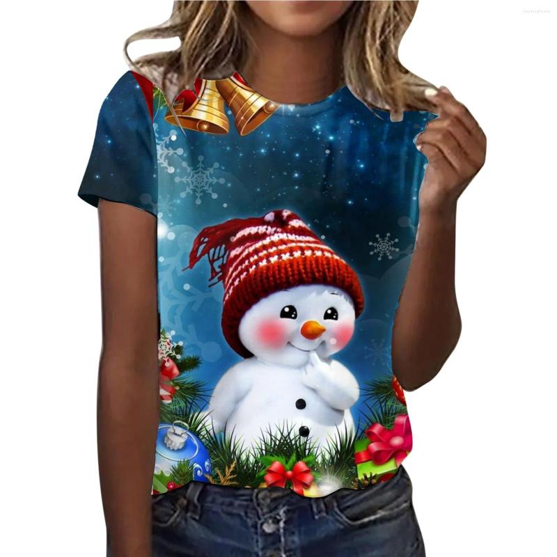 

Women' T Shirts Lace Shirt Blouse Women Daily Deer Print O Neck Tops Short Sleeve Round Tee Plain Long In A Pack