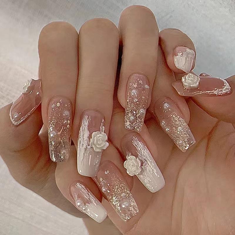 

False Nails 24Pcs Artificial Wearable Fake Full Cover Nail Tips Press On DIY Cartoon Art Tools, One size