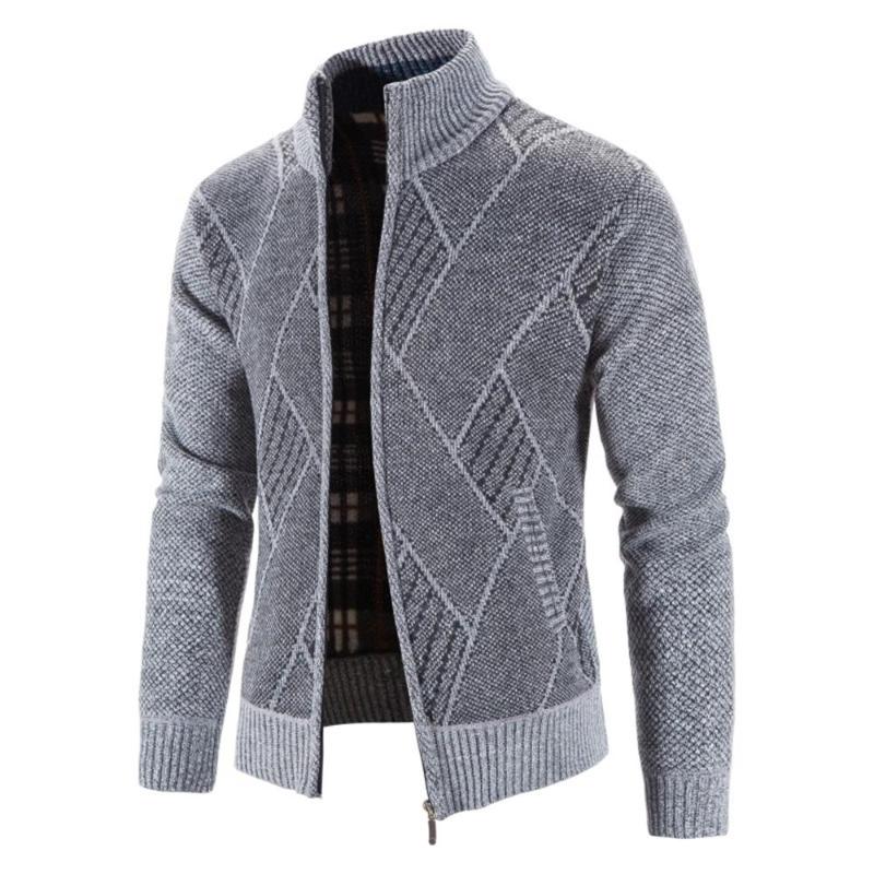 

Men's Jackets Man Winter Jacket Stand Collar Zipper Long Sleeve Jumper Sweatercoat Casual Slim Knitwear Coat Top Mens Fashion Clothing Trend, Blue