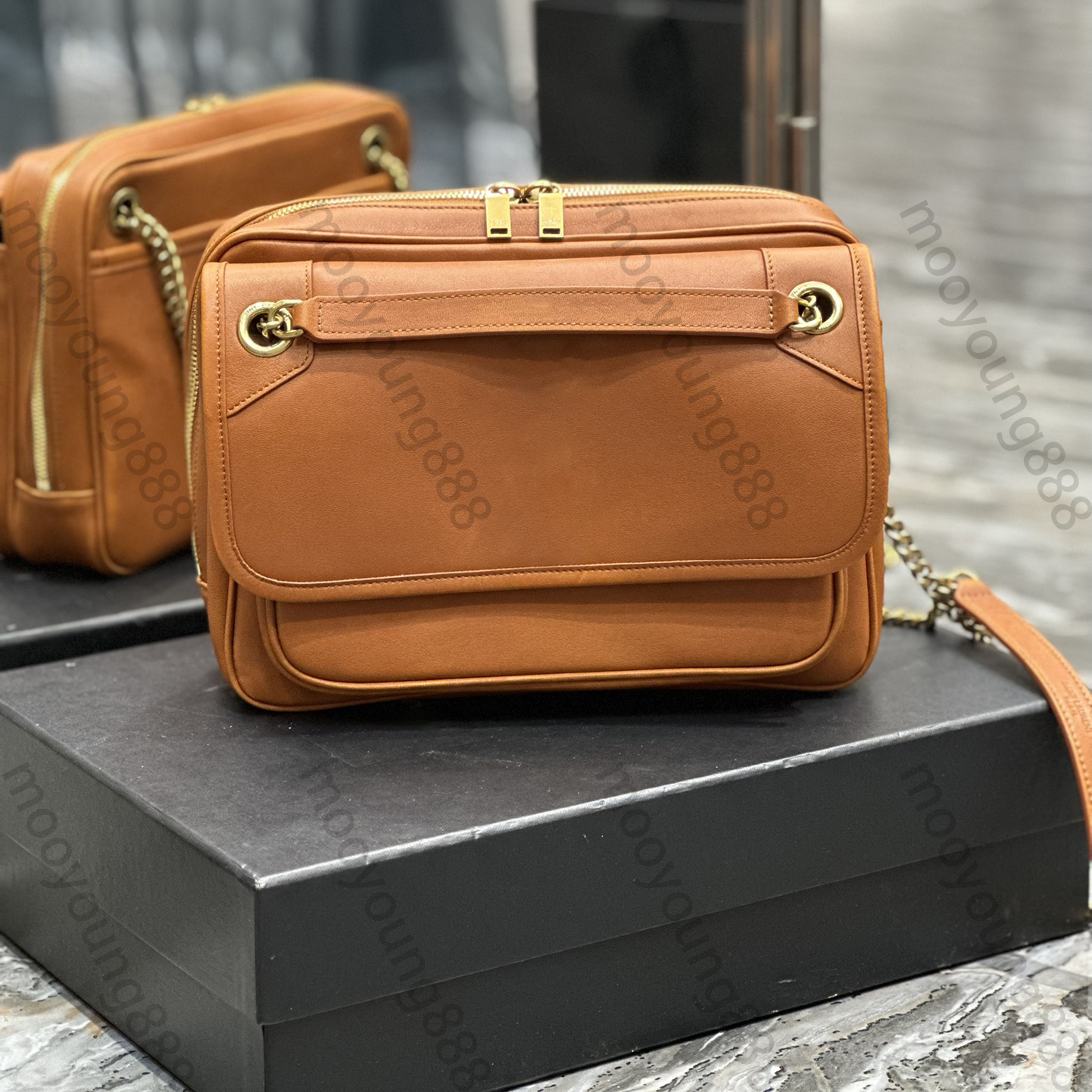 

10A Top Tier Mirror Quality Niki Camera Bag 26cm Womens Real Leather Calfskin Purse Luxury Designers Crossbody Shoulder Long Strap Chain Box Bag With Gold Hardware, Carton
