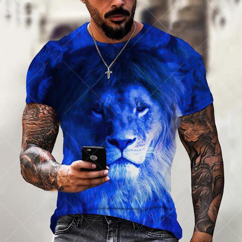 

Men' T Shirts Animal Printing Wolf Men T-Shirt Summer Trend Casual O-Neck Short Sleeve Fashion Streetwear Selling Hip Hop