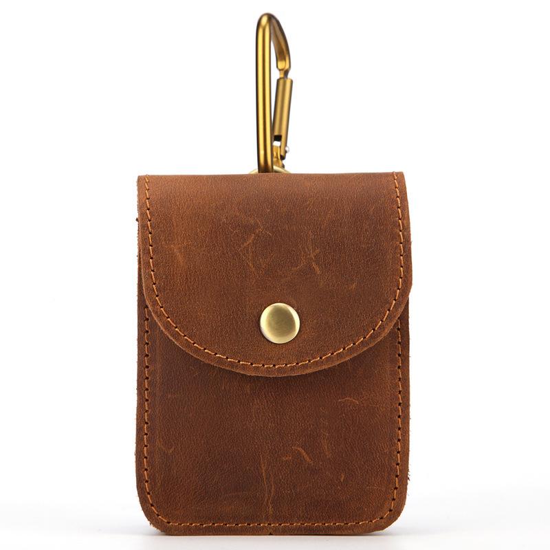 

Waist Bags Johnature Casual Men Mini Waistpack Bag 2023 First Layer Crazy Horse Leather Belt Magnetic Buckle Male Cigarette, Brown