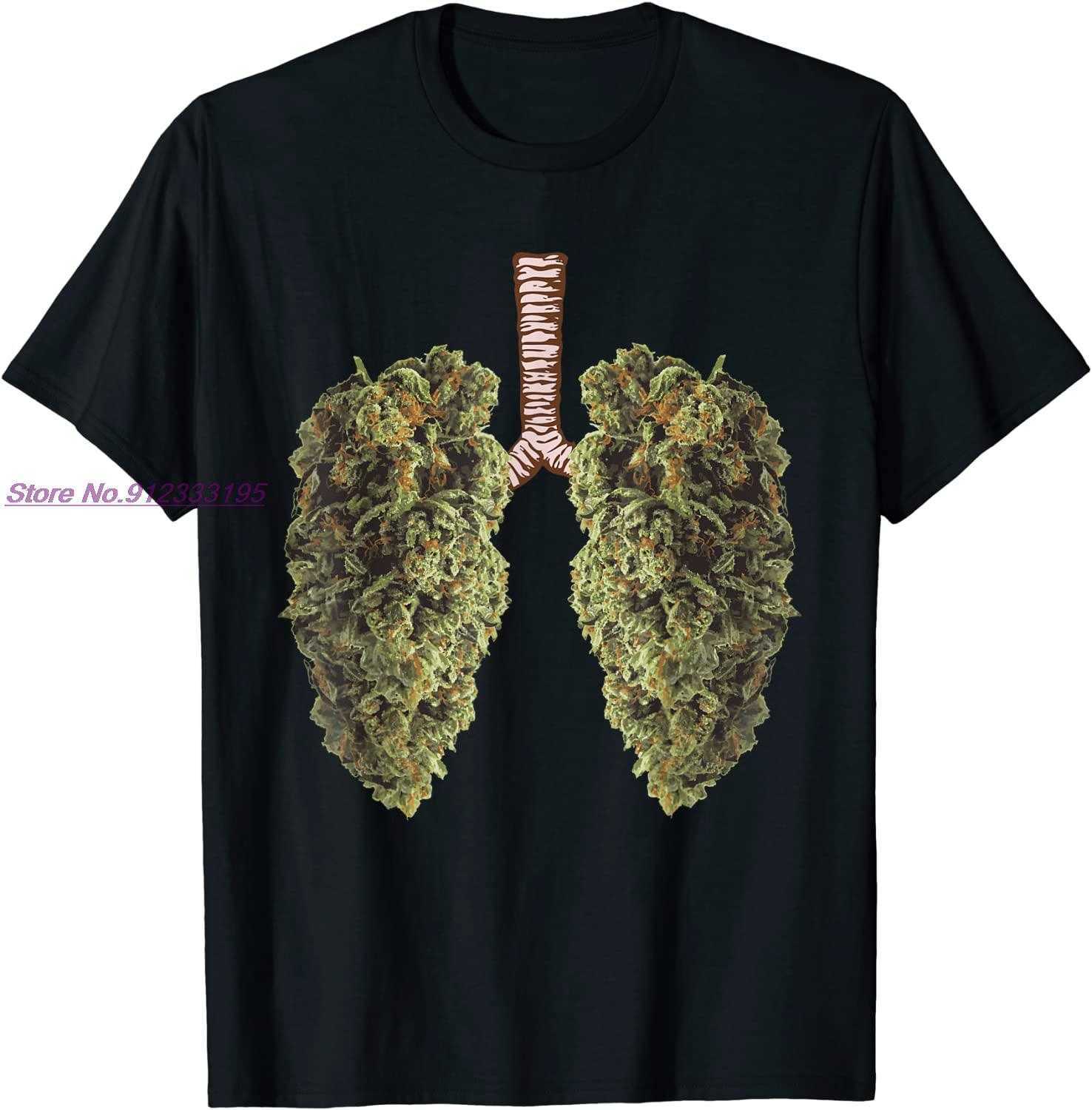 

Men's T-Shirts Funny Weed Lung Bud T-Shirt - THC Lung TShirt T-Shirt dent Top T-shirts Cotton Tees Printed L230217, White