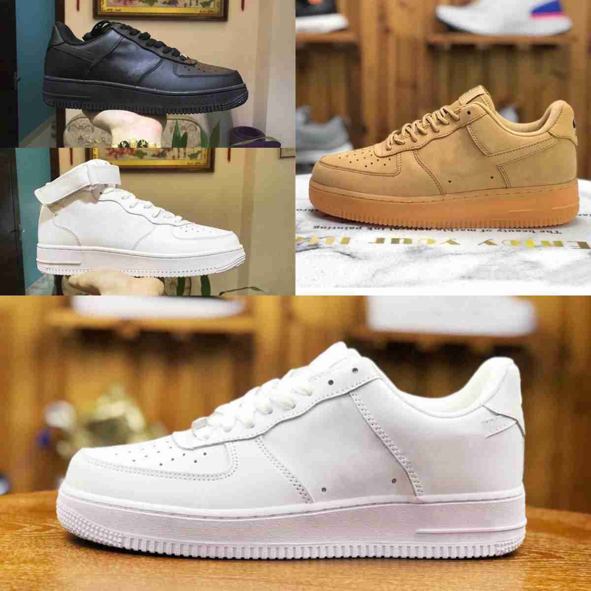 

2023 Trainers FoRcEs Men Low Sports Skateboard Shoes Discount All White Black Wheat One Unisex Classic Walking Outdoor 1 07 Knit Euro Airs High Women Running Sneakers, Please contact us