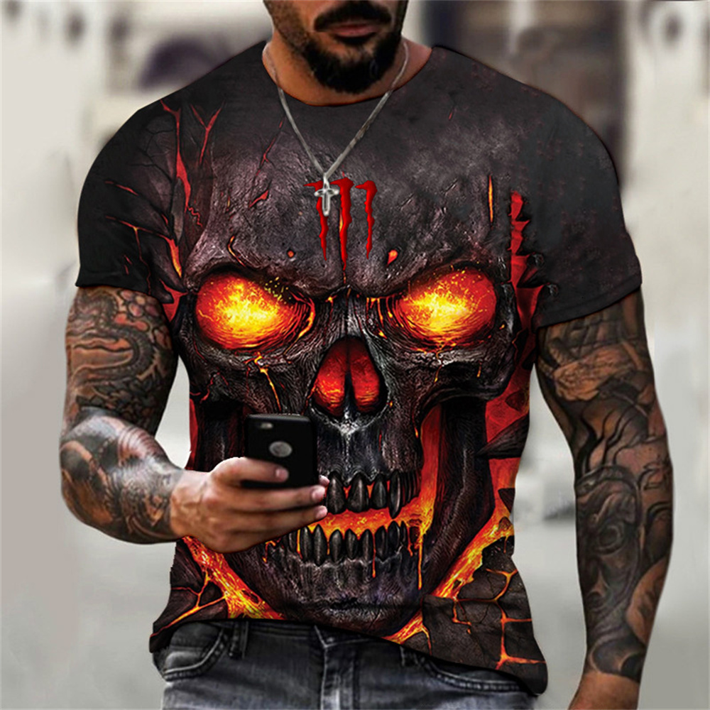 

Men's T-Shirts Fashion Retro Skull 3D Printing Men Quick-Drying T-shirts Harajuku Sportswear Y2k T-shirt Summer Hip Hop Man Clothing 230217
