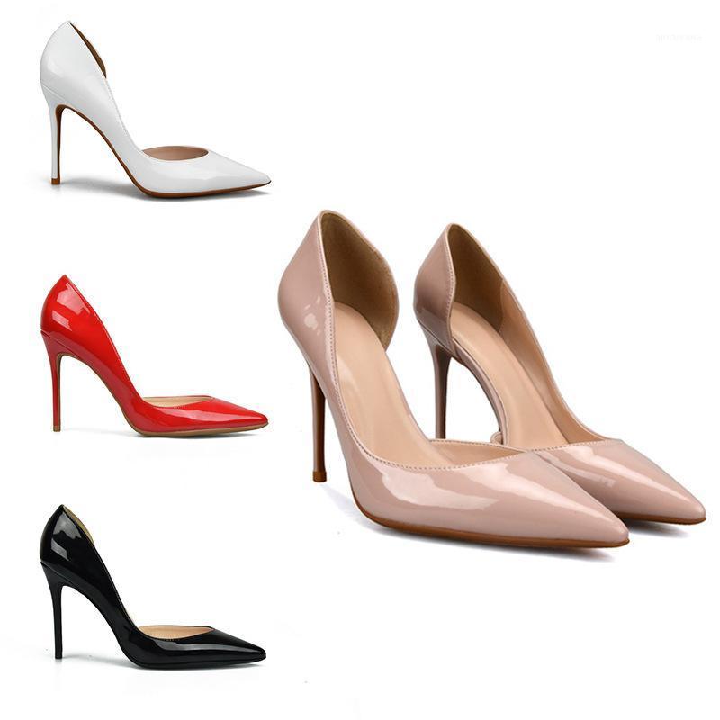 

Dress Shoes Style Fashion Single Sleeve 2023 Autumn Women's Pointed Super High Heels, White high heeled 8