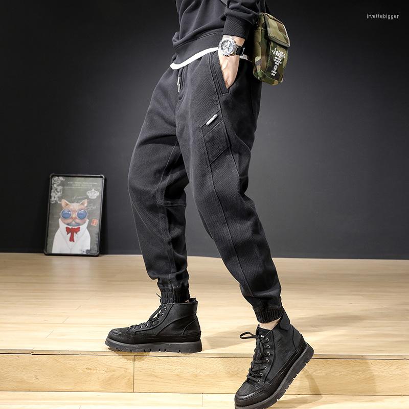

Men' Jeans DEEPTOWN Black Denim Garem Pants Men Streetwear Loose Vintage Fashion Trousers Male Japanese Casual Jogger Plus 4XL Spring