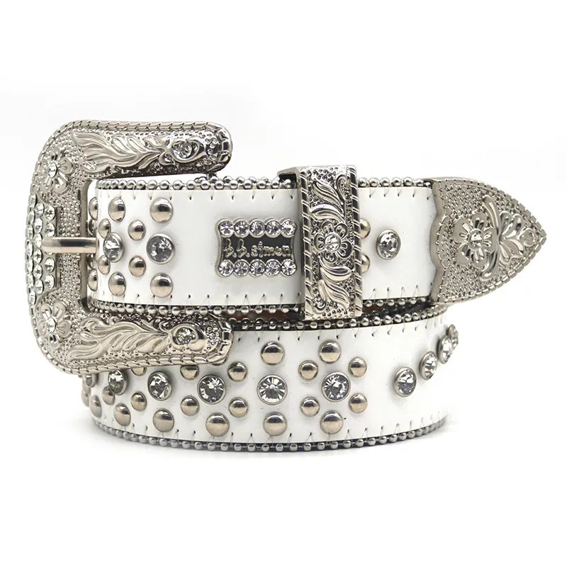 

Fashion Belts for women mens designer BB simon Shiny Rhinestones Multicolor, Belt and box