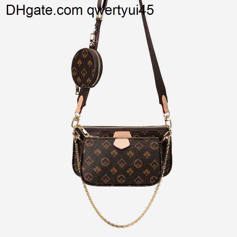 

qwertyui45 Shoulder Bags Famous Brand Designer 3-IN-1 Shoulder Bag Women Vintage Printing Purse And Hand Bags For Women Luxury Crossbody Handbag Female 021723H, Black