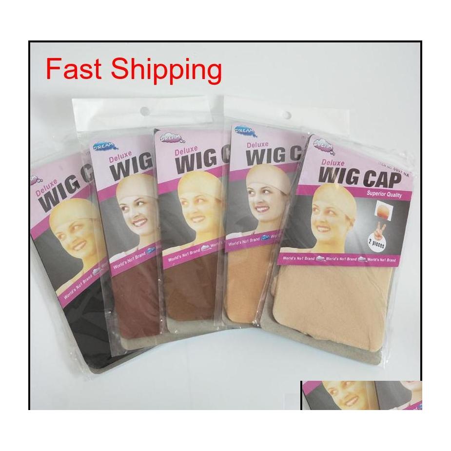 

Wig Caps Deluxe Cap 24 Units 12Bags Hairnet For Making Wigs Black Brown Stocking Liner Snood Nylon Me Qylnyf Babyskirt Drop Delivery Dhyd0