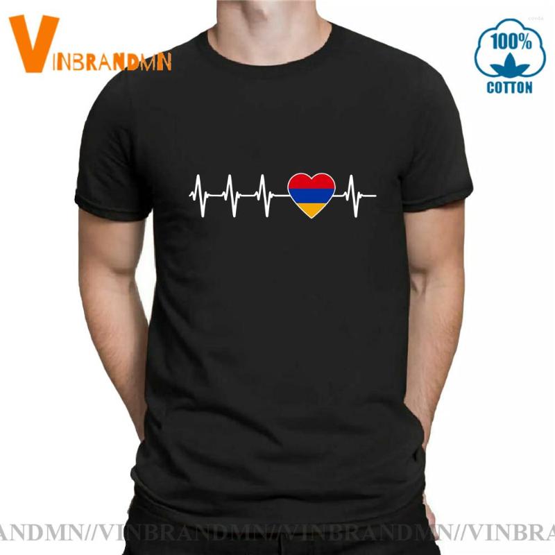 

Men's T Shirts Fashion I Love Armenia Country Flag Shirt Men Humor Tee Short Sleeve O-neck T-shirt Armenian Heartbeat Pride Tops, Black