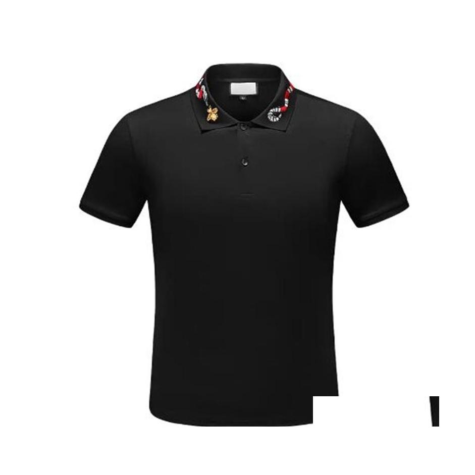 

Men' Polos 2022 Designer Stripe Shirt T Shirts Snake  Bee Floral Mens High Street Fashion Horse Luxury Tshirt Asian Size S3Xl Drop Dhdso