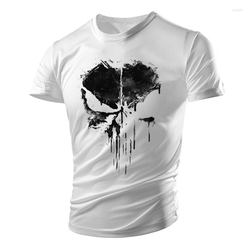 

Men's T Shirts Summer Handsome Skull Pattern Muscle Men's T-shirt Sports Tough Guy Style Outdoor Lightweight Breathable Comfortable, Vip-09