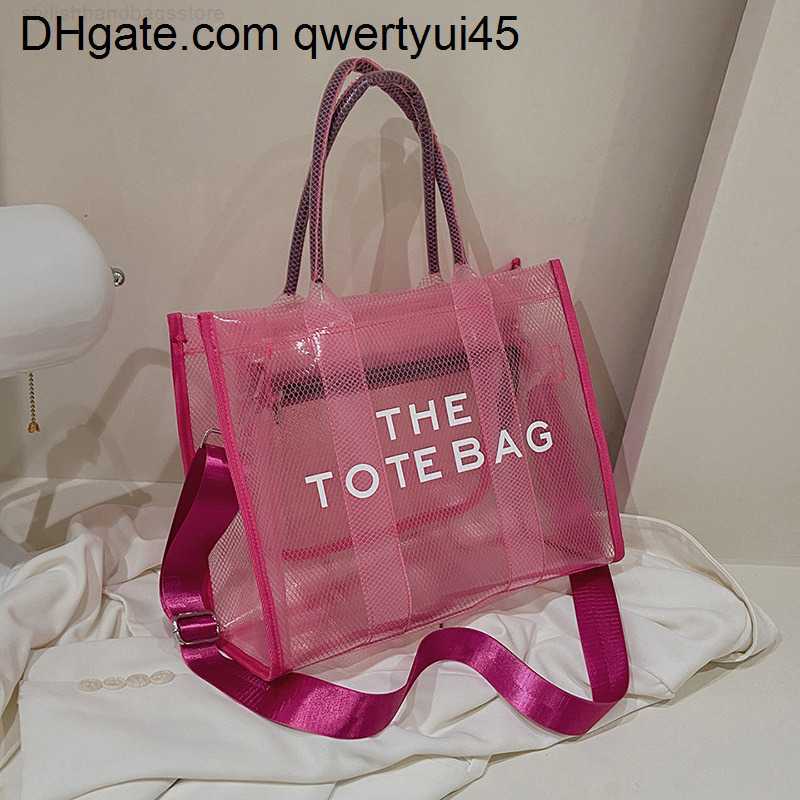 

qwertyui45 Shoulder Bags Fashion Transparent Large Tote Bag Designer Clear Pvc Women Handbags Luxury Shoulder Crossbody Bags Summer Beach Jelly Bag 021723H, For the postage