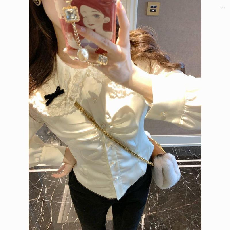 

Women' Blouses Autumn Winter 2023 High Shirt Women' Design Sense Slim Fit Solid Within Blusas Clothes For Women Shirts Blouse, Priority delivery