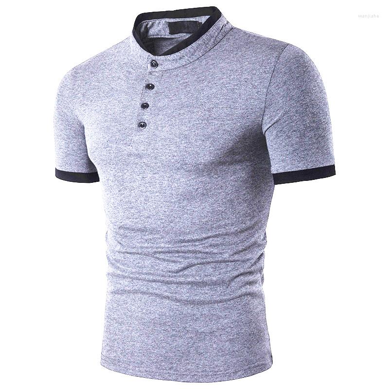 

Men' Polos ZOGAA Brand Polo Shirt Mens 2023 Cotton Short Sleeve Solid Casual Men Stand Collar Anti-shrink Shirts Tops, Black