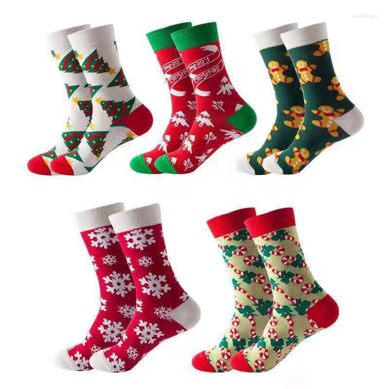

Women Socks Fitshinling 2023 In Couples Christmas Winter Party Cartoon Happy Calcetines Funny Sokken Snowflake Fashion Chaussette, Style 4