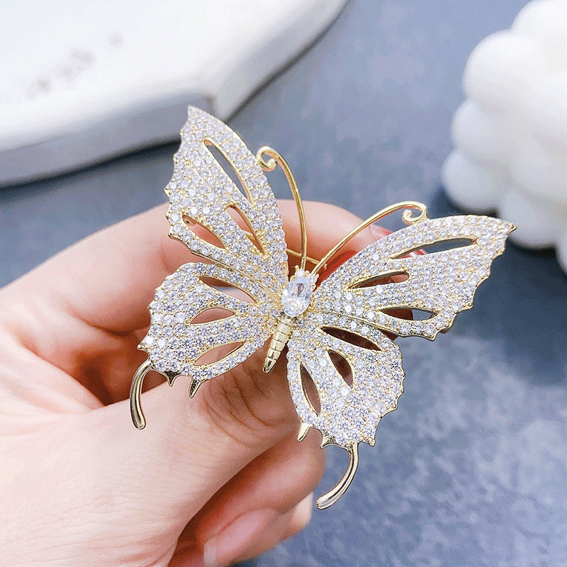 

Pins Brooches Japanese and Korean Zircon Butterfly High Grade Insect Cartoon Pin 230216