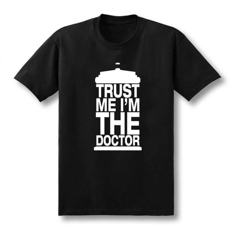 

Men's T-Shirts Fashion New Gift Tee dr Who TRUST ME I am A DOCTOR Funny Cotton T Shirt for men L230217, 12