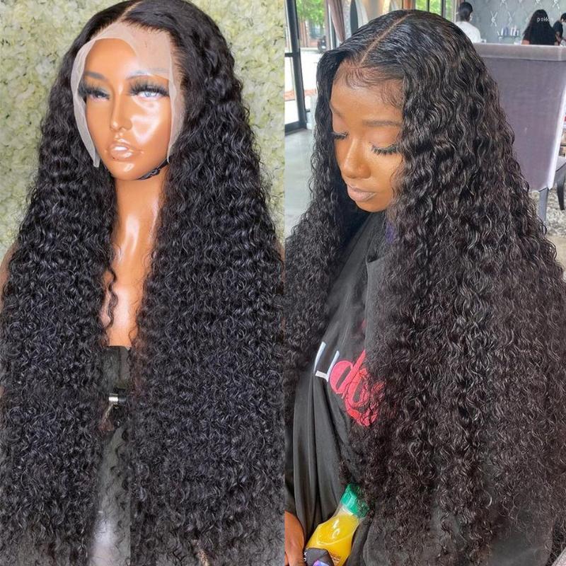 

Luvin 30 32 Inch Deep Wave 13x4 Lace Front Wig 180% Curly Water Glueless 13x6 Frontal Human Hair For Black Women, 13x4 lace wig