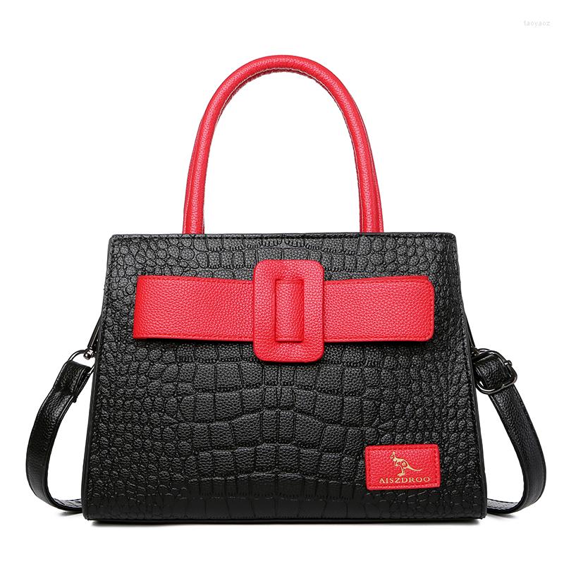 

Evening Bags Genuine Brand Alligator Leather Crossbody Bag For Women 2023 Luxury Female Shoulder Messenger Sac Designer Ladies Handbag, Black