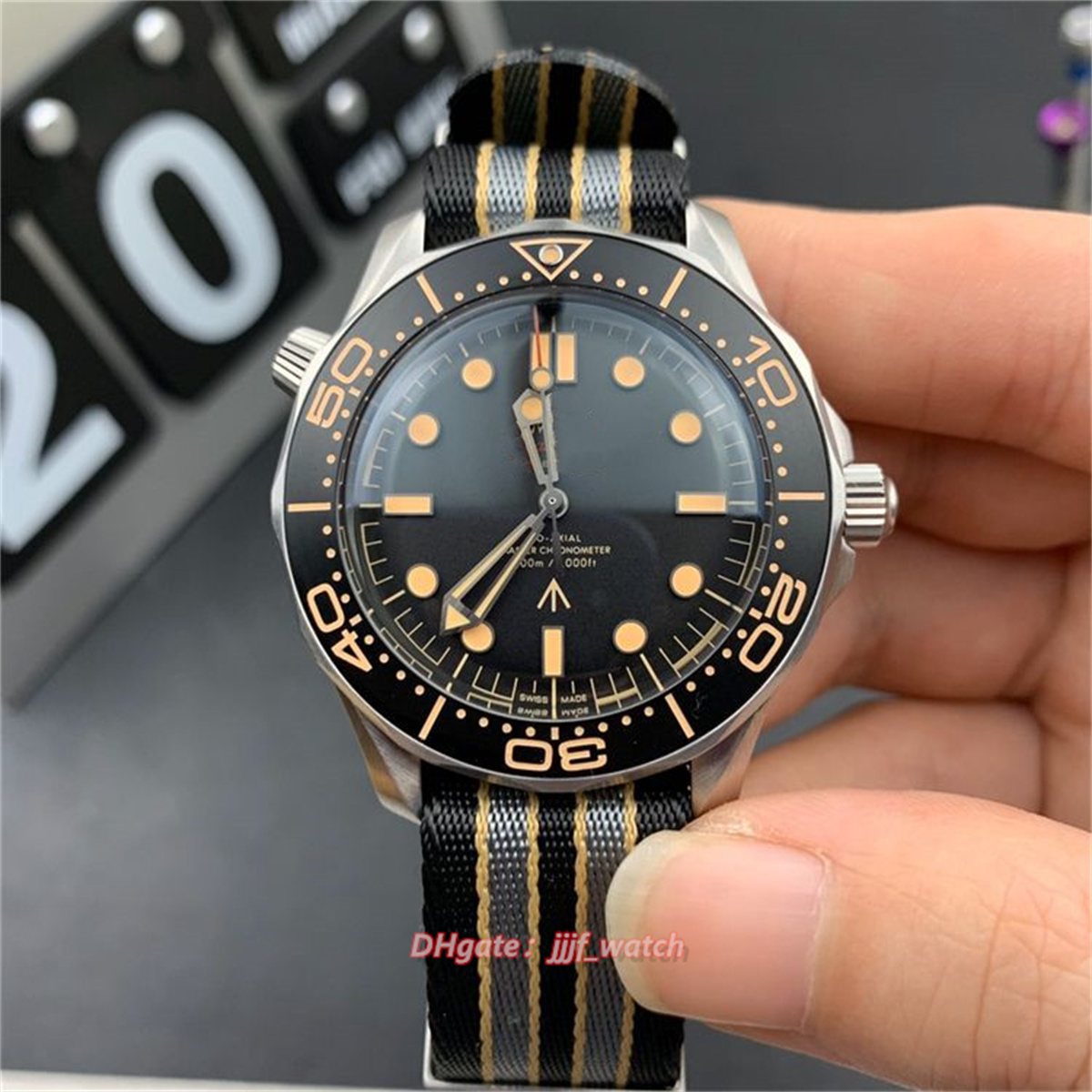 

VSF watch improt automatic mechanical movement Ceramic ring steel case waterproof, As shown