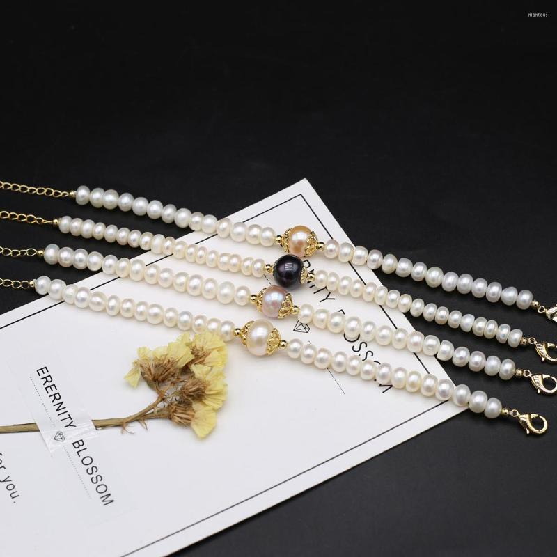 

Strand Real Freshwater Pearl Bracelets Natural Baroque Beads Bracelet For Women Gift Jewelry