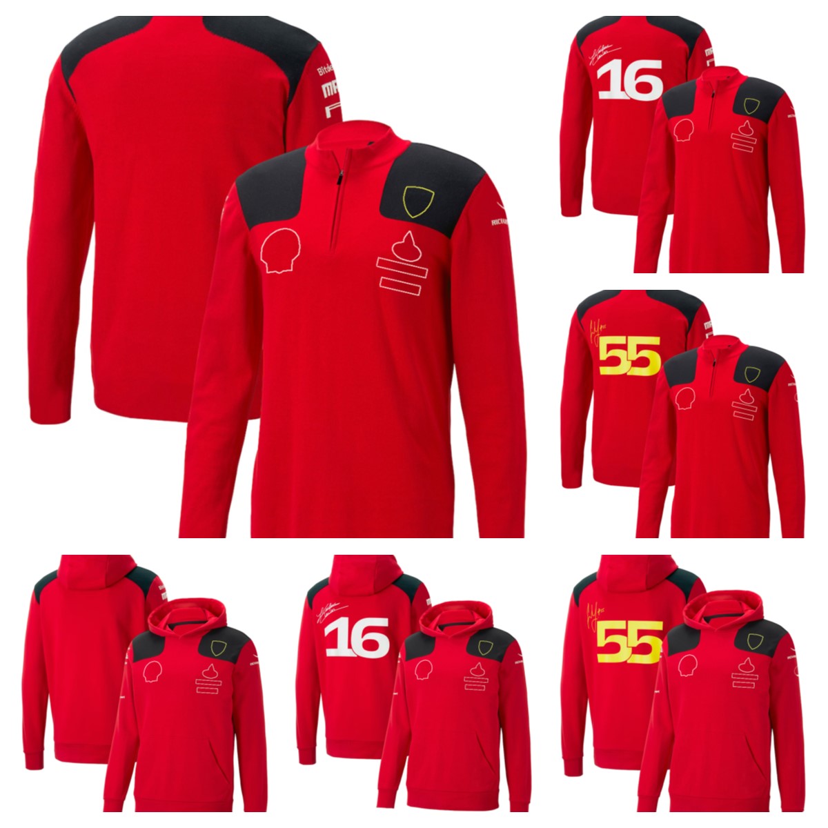 

F1 Formula One team 2023 blazer Spring and autumn leisure half zipper hoodie official same style racing suit customized with the same model