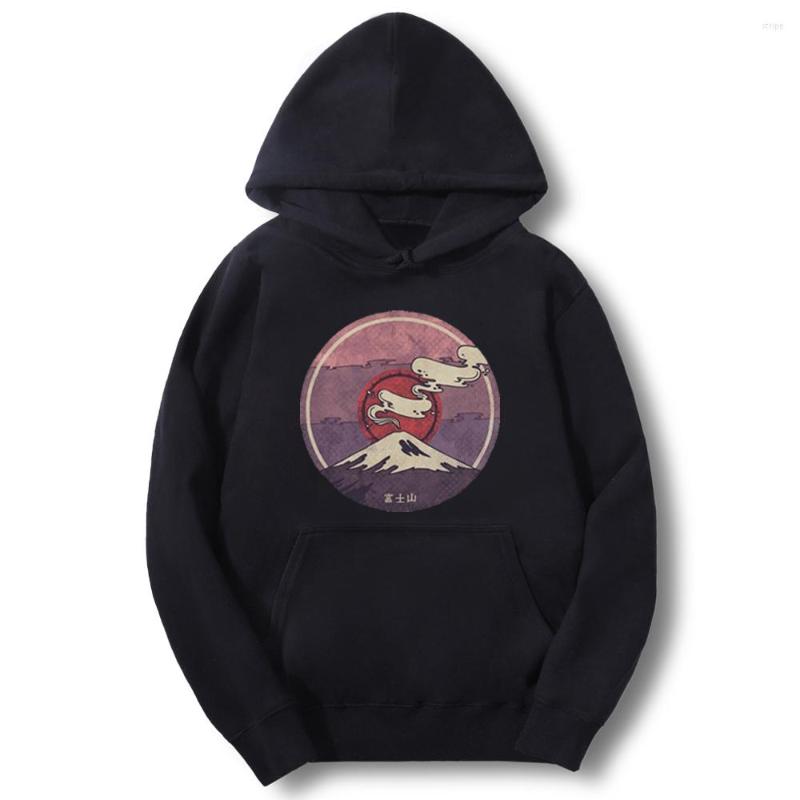 

Men' Hoodies Mount Fuji Men Hoody Sun Smoke Mens Fleece Cool Casual Fashion Funny Warm Harajuku Hip Hop Japanese Sweatshirt, Blue