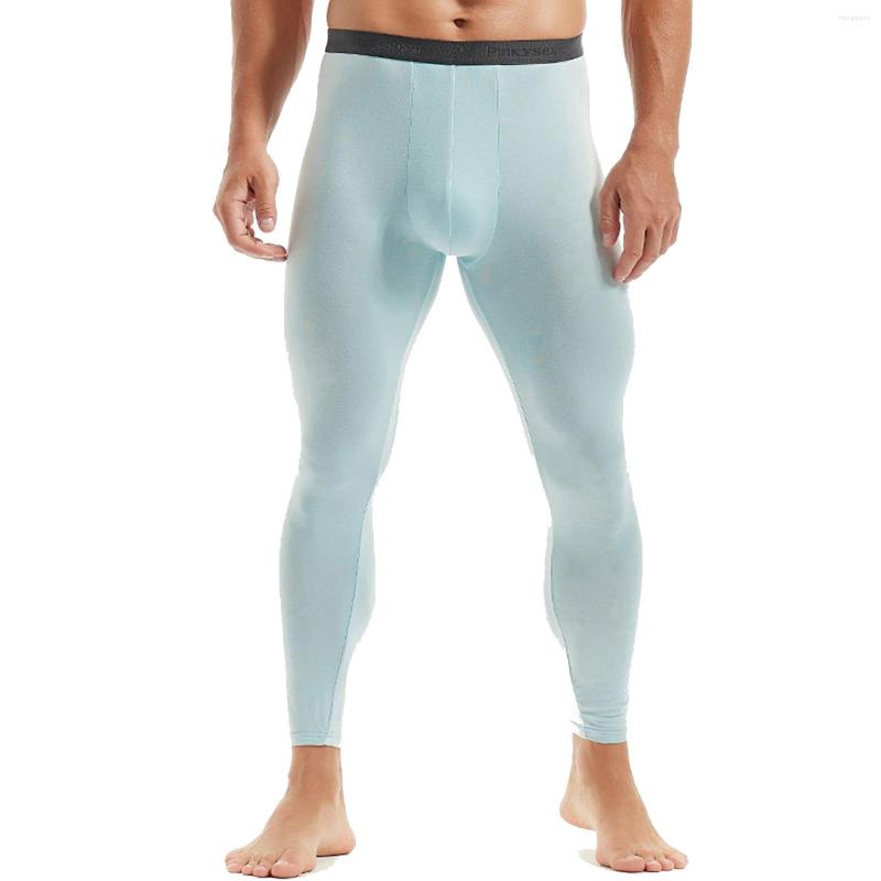 

Men's Pants Mens Separation Thermal Trousers Thin Leggings Tights Youth Tight Exercise For Men, Sky blue