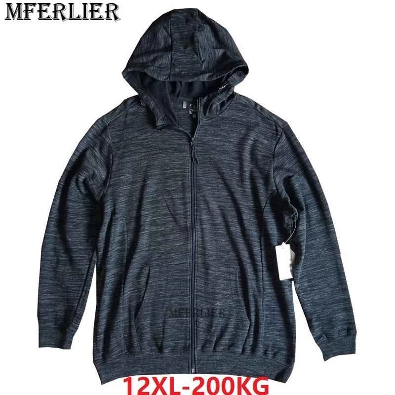 

Mens Hoodies Sweatshirts autumn winter spring men sweatshirt with nood hooded hoodies camouflage zipper plus size 7XL 10XL 12XL oversize sports jackets 230216, Gray