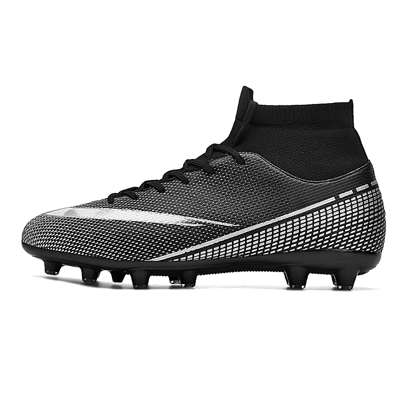 

Size 35-47 Unisex Professional Men's Football Boots New Design Fashion Colors AG/TF Soccer Cleats Football Shoes for Kids Botines De Futbol, Black