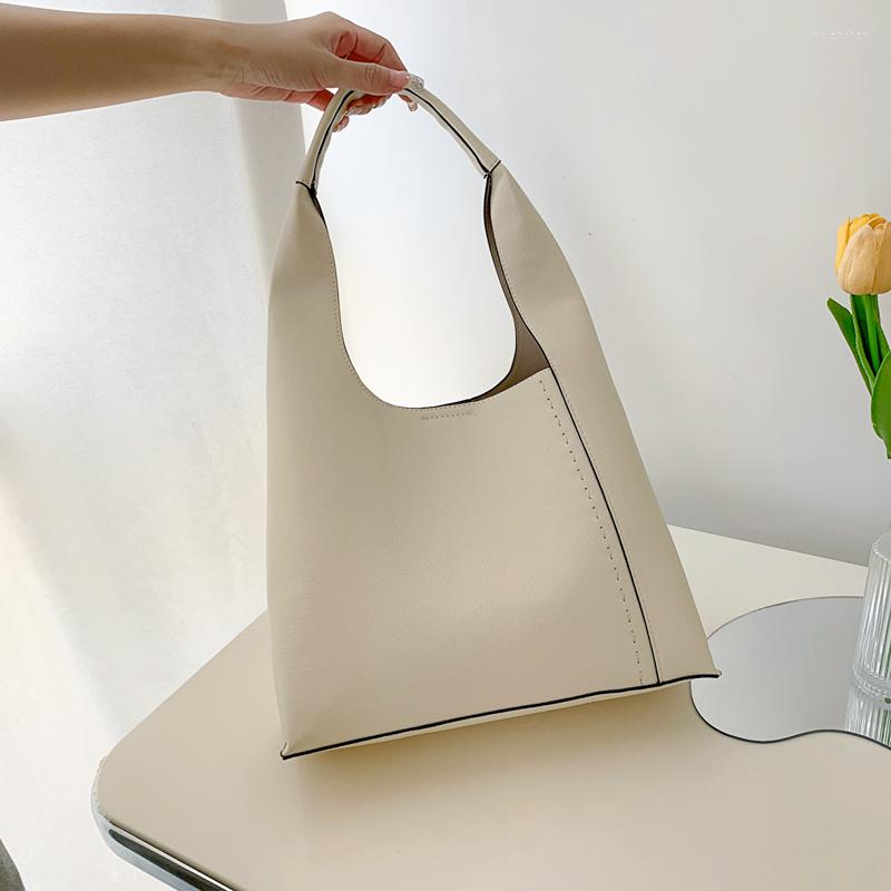 

Evening Bags 2023 Girl Women Daily Casual Tote Pu Leather Shoulder Bucket Fashion Bag Large Capacity Crossbody Soft Shopping Ladies Handbag, Black