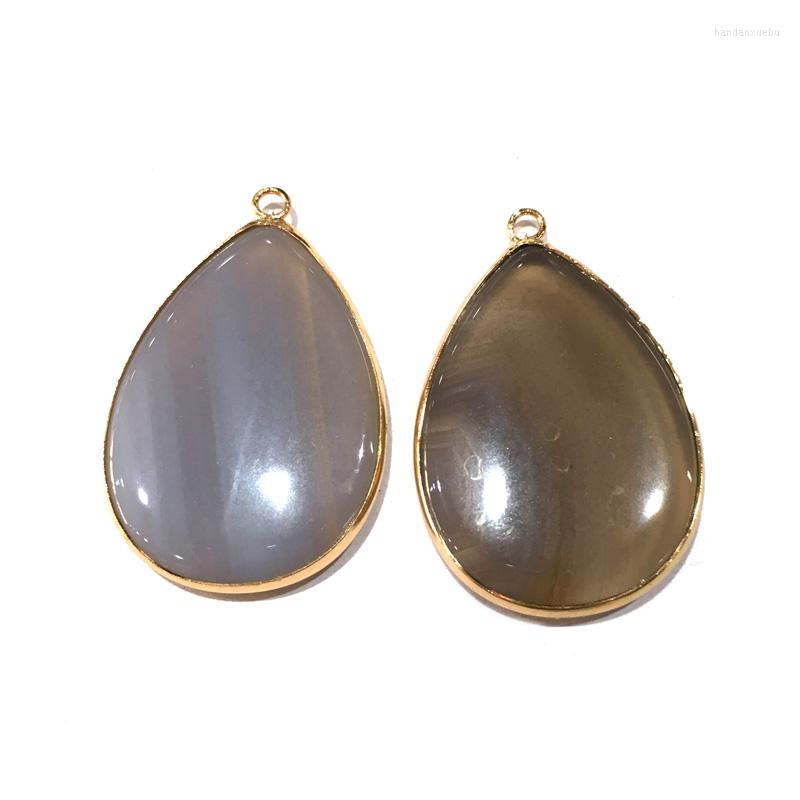 

Charms Natural Stone Pendant Water Drop Shaped Striped Agates Exquisite For Jewelry Making DIY Bracelet Necklace Accessories