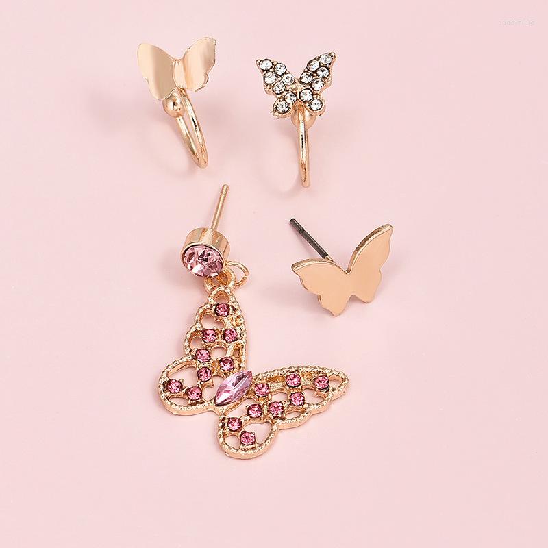 

Dangle Earrings Fancy 2023 Butterfly Long Charms Earring Sets Punk Statement Clip Ear Jewelry Elegant Fashion Accessories Earcuff Gift