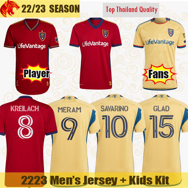 

22 23 Real Salt Lake Soccer Jerseys SAVARINO 2022 2023 Fans Player Version MERAM KREILACH RUIZ OJEDA GOMEZ Football Shirt GLAD CALDWELL RUBIO CHANG LUNA Mens Jersey, Fans 2223 home