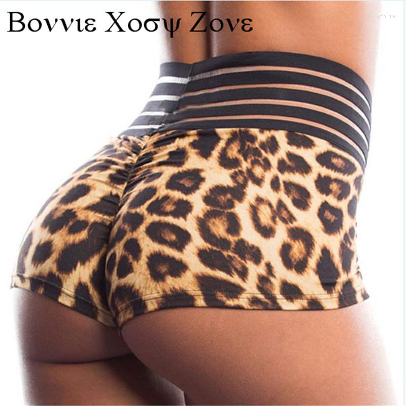 

Women' Shorts Women Summer Sporty High Waist Cheetah Print Ruched Skinny, Leopard shorts