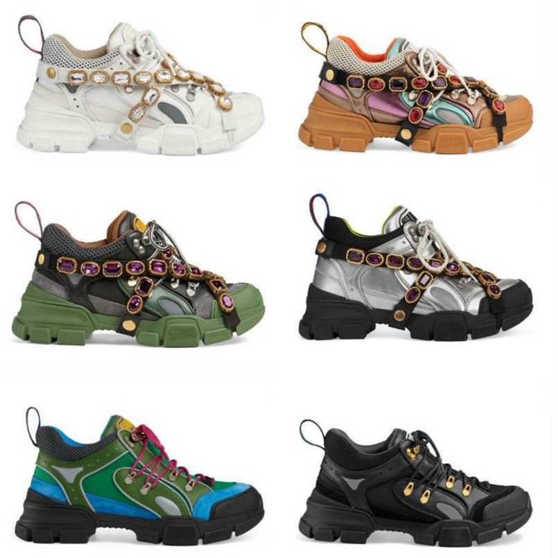 

Flashtrek sneaker with shoes removable crystals Mens Luxury Designer Casual Shoe Fashion Luxurys Womens Designers Sneakers size 35-46KWZJ, Color 5