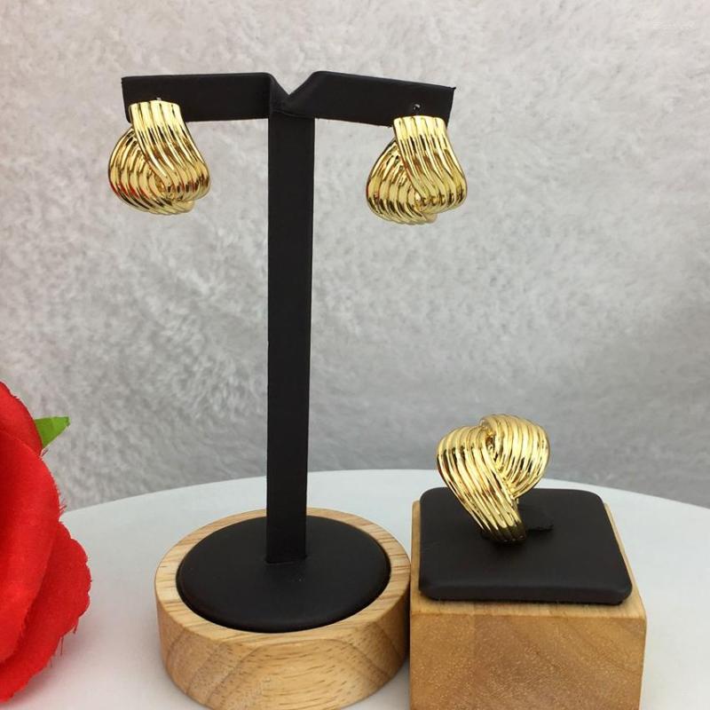 

Necklace Earrings Set Yuminglai FHK11126 Russian Elegant Classic Design Trendy2pcs Luxury & Ring Daily Wear, Picture shown