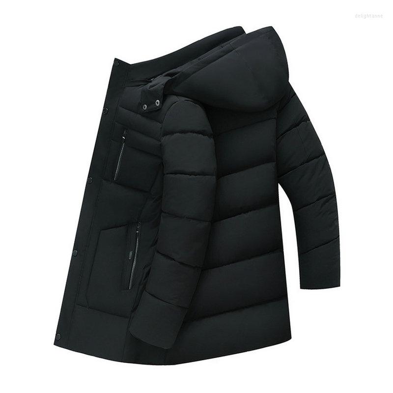 

Men's Down 2023 Winter Jacket Men Long Hooded Parka For Thick Warm Fleece Military Tactical Windproof Outerwear Sportswear Coat, Grey